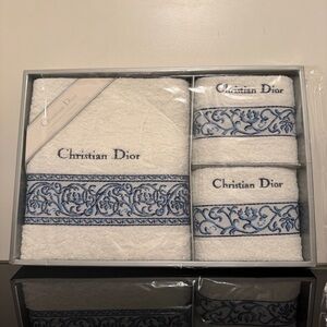 Dior White and Blue Luxury Towel